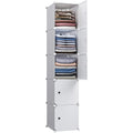 Meuble en plastique gris clair 30.5 x 30.5 x 152.4 cm