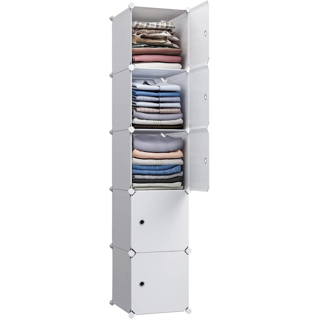 Meuble en plastique gris clair 30.5 x 30.5 x 152.4 cm