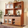 En verre buffet beige grand espace de rangement