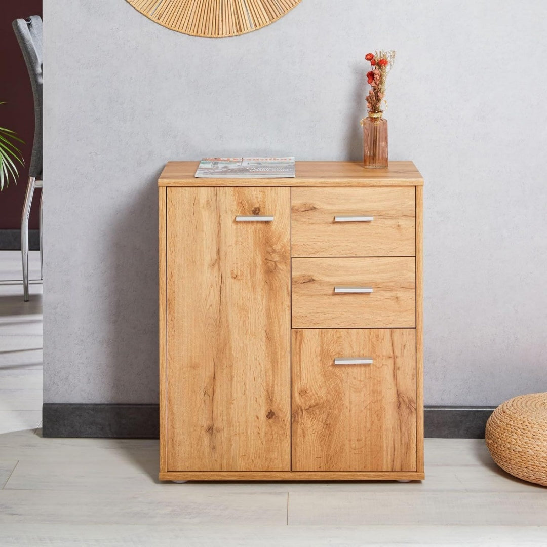 Caractereelegant, buffet gris clair en bois