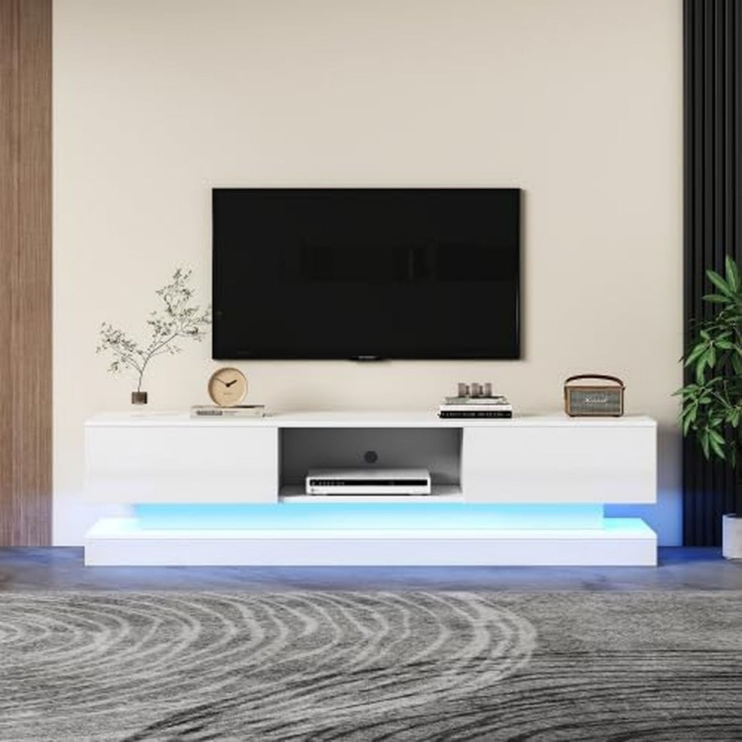 Meuble TV de rangement gris, 160 x 35 x 40,5 cm