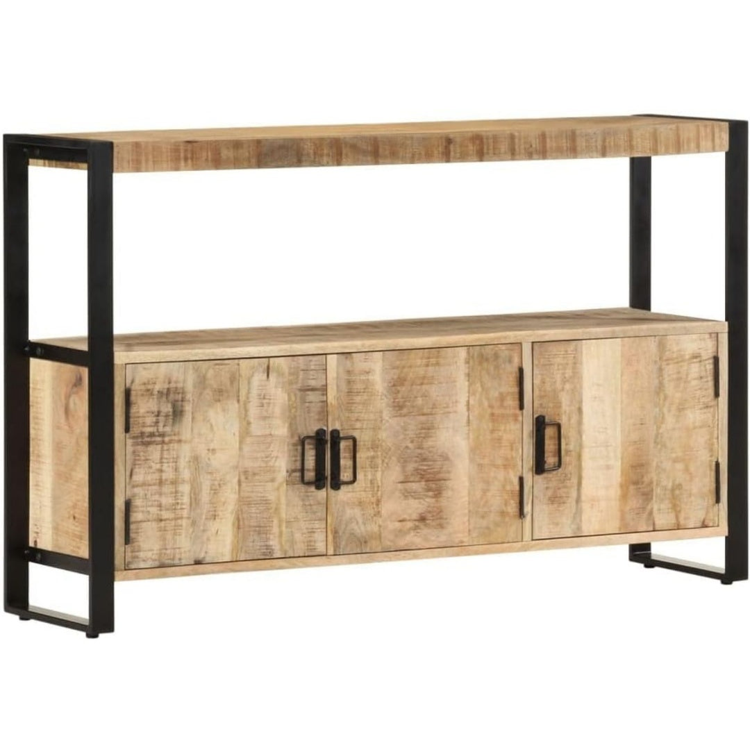 Style, bahut marron en bois 3 portes