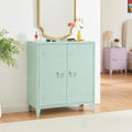 Armoire gris clair robuste 2 portes 90 x 80 x 33 cm