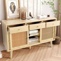 120 x 40 x 78 cm commode marron avec 3 tiroirs