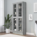 Vitrine gris 82.5 x 30.5 x 185.5 cm