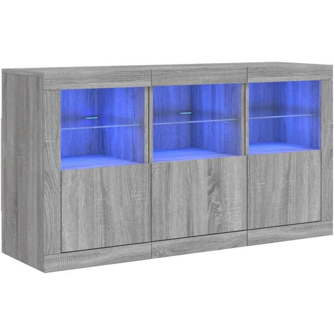 Buffet gris ideal pour salon 123 x 37 x 67 cm