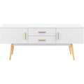 Meuble TV design moderne gris clair 140 x 40 x 56 cm