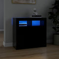 Buffet avec eclairage LED gris fonce 80 x 35 x 75 cm