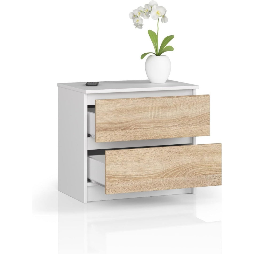 Chiffonnier rangement pratique gris clair moderne
