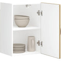 Armoire colonne gris clair, rangement pratique, design contemporain