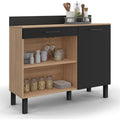 Buffet gain de place 100 x 93 cm gris fonce