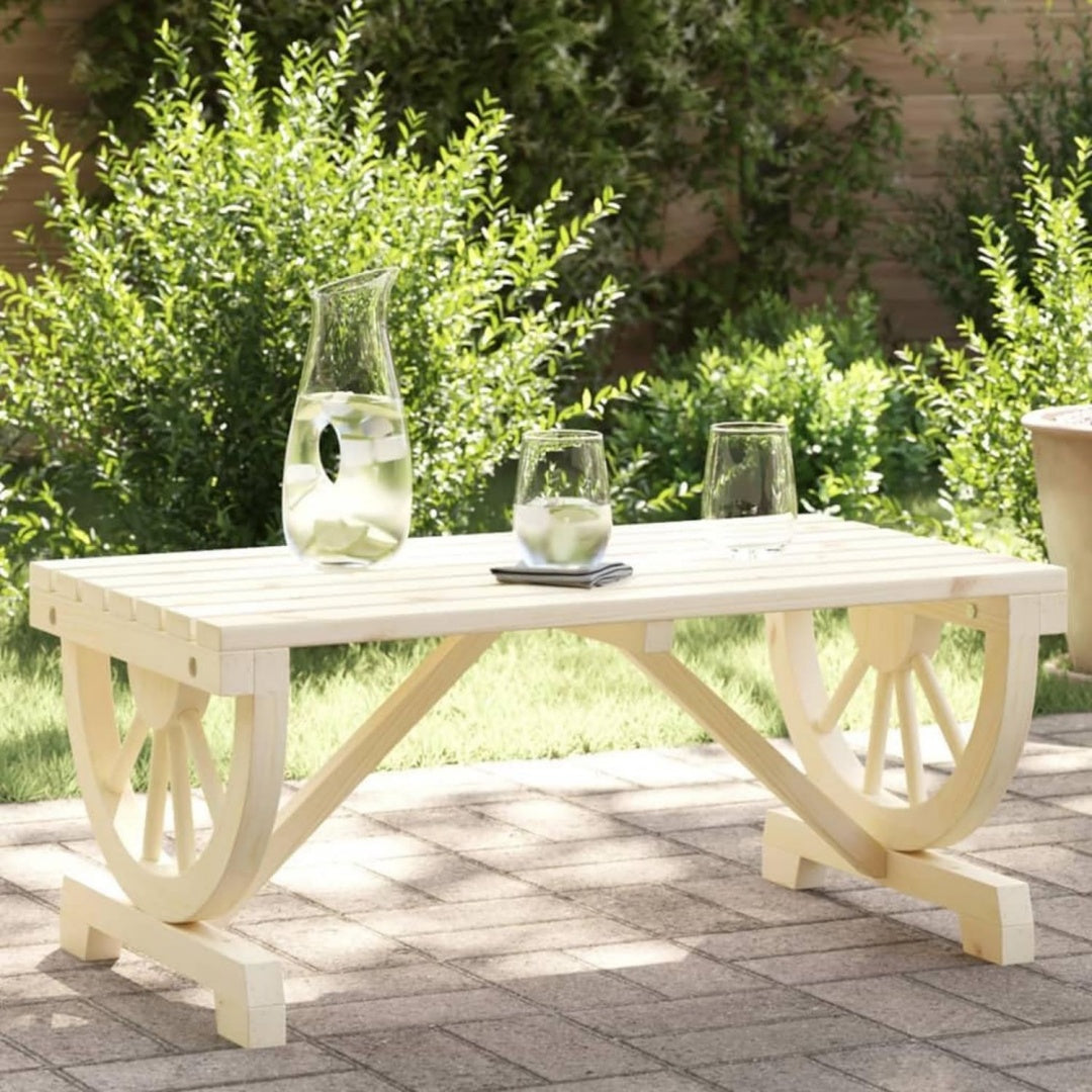 Table basse or bois massif 90 x 50 x 40 cm