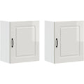 Armoire colonne en hevea, gris clair usage polyvalent