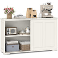 Buffet gris clair 106.5 x 33 x 60 cm avec 2 portes