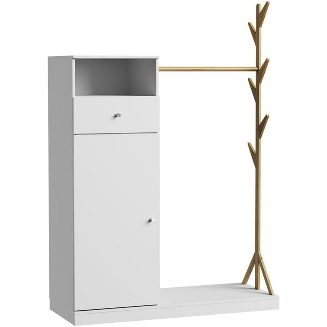 Penderie gris clair en panneau de particules style moderne