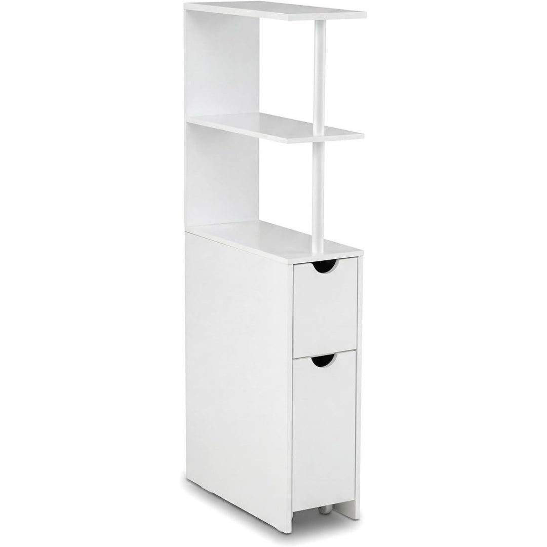 Meuble colonne gris clair, conception MDF