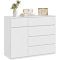 Chiffonnier gris clair, 5 tiroirs