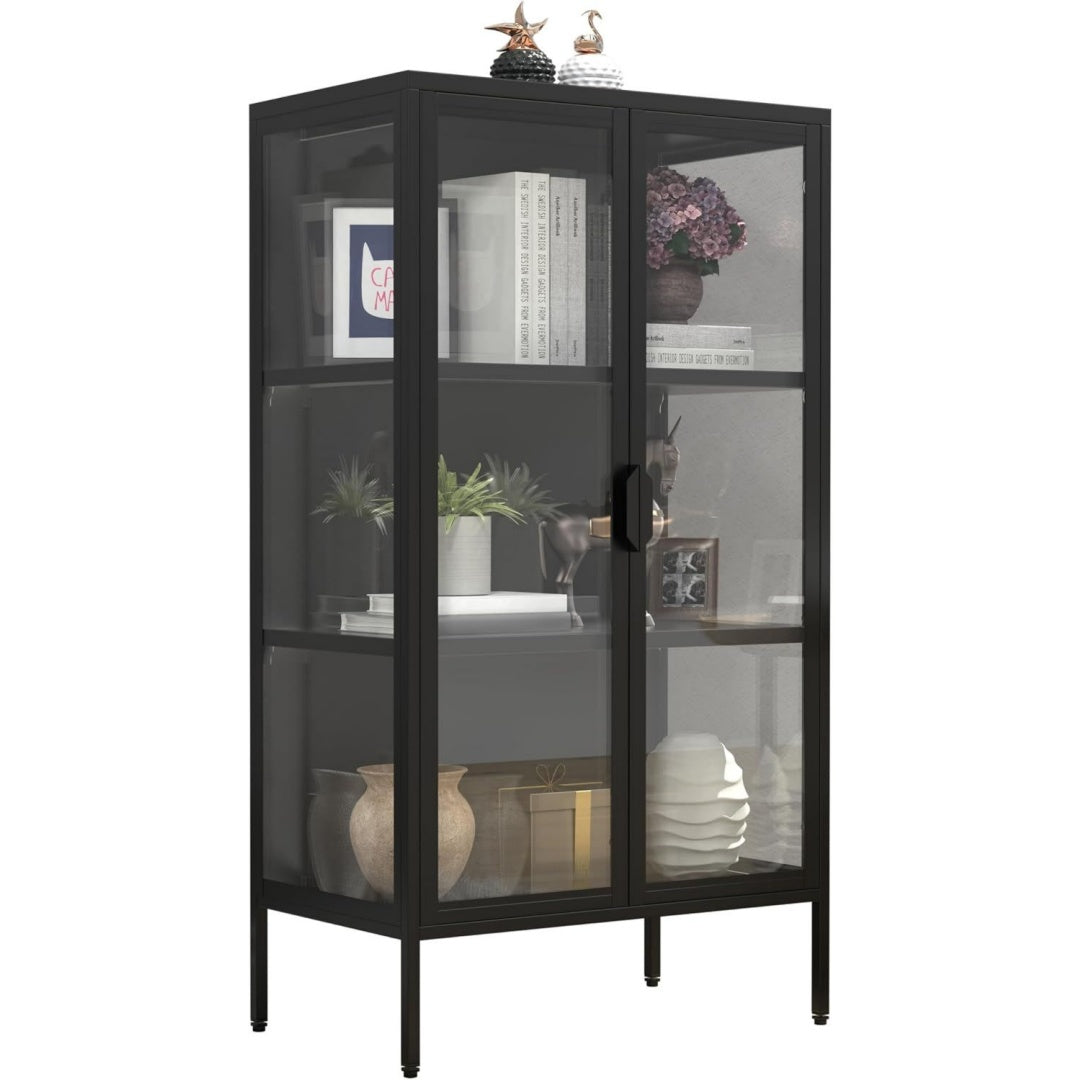 Vitrine gris fonce, design moderne, pour enfant