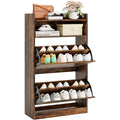 Style industrielle armoire a chaussures marron 60 x 24 x 102 cm