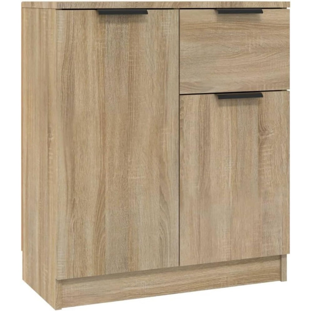 Buffet aux lignes epure marron