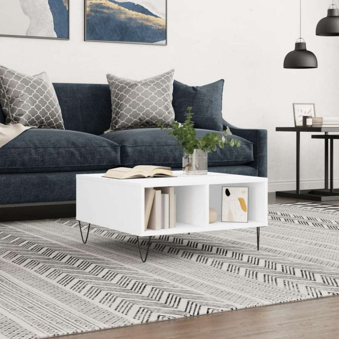 Table pour salon basse gris clair 60 x 60 x 30 cm